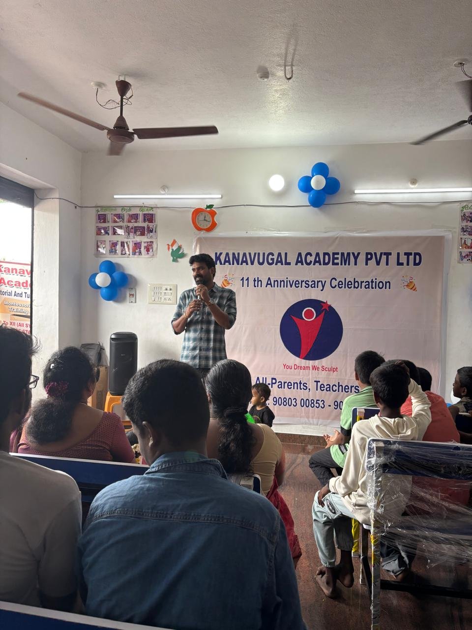 Students learning with mentors at Kanavugal Academy